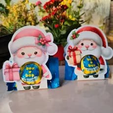 Lembrancinha Natalina Papai Noel com Bombom – Papel Fotográfico 180g Corte Eletrônico 🎅✨