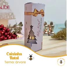 Caixinha + adesivo para manteiga de cacau tema natalino! Mimos para o natal