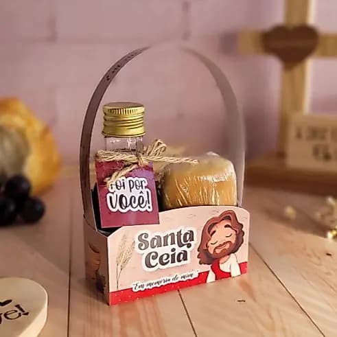 Kit Ceia de Páscoa Cristã Completo – Lembrancinha Santa Ceia para Montagem