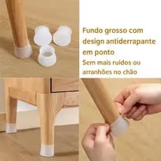 Protetor de Silicone para Pé de Cadeira e Mesa Redondo – Antiarranhões e Antirruído essencial para Apartamentos
