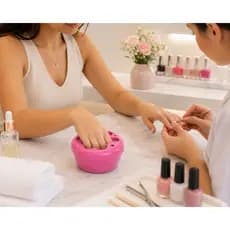 Pote plastico manicure cutícula bacia para mãos unhas anatômica higiênica banheira para descanso de mão