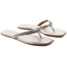 Rasteira brilho Chinelo metalizado Promoção