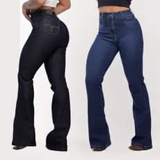 Calça Flare Country Montaria Selvagem Para Rodeio Pecuaria Vaquejada Com Elastano Bolsos Bordados Cintura Alta Reforçada