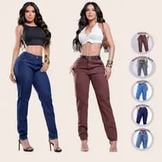 Calça Mom Jeans Feminina Cintura Alta Premium 100% Algodão Estilo Vintage Moda Blogueira