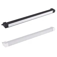 Luminária de Trilho Linear Difusa 40W Preto Branco 3 Cores de Luz 3k / 4k / 6k