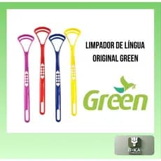 Limpador Raspador e Higienizador de Língua Contra Mau Hálito Original Green
