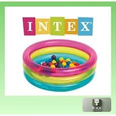 Piscina de Bolinhas Inflável Intex Infantil 86cm x 25cm Colorida + 50 Bolinhas Original