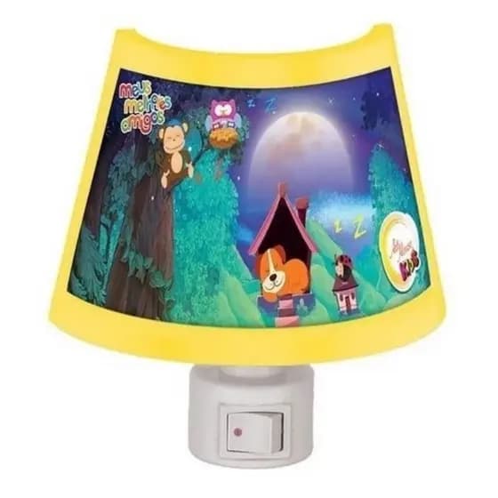 Abajur De Tomada Led 3d Bivolt Melhores Amigos - Art House