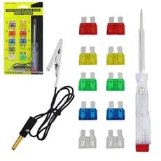 Kit De Fusível para Carro com 10 Fusíveis com Chave Teste Pronta entrega