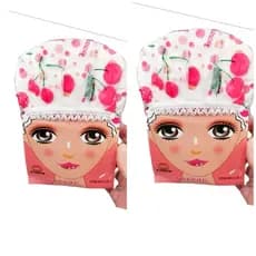 kIT 2  Touca Para Banho De Plástico Cabelo Seco Impermeável