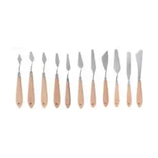 Kit 11 Espátulas Aço Pintura Acrílica Óleo Tela Escultura Artesanato Culinária
