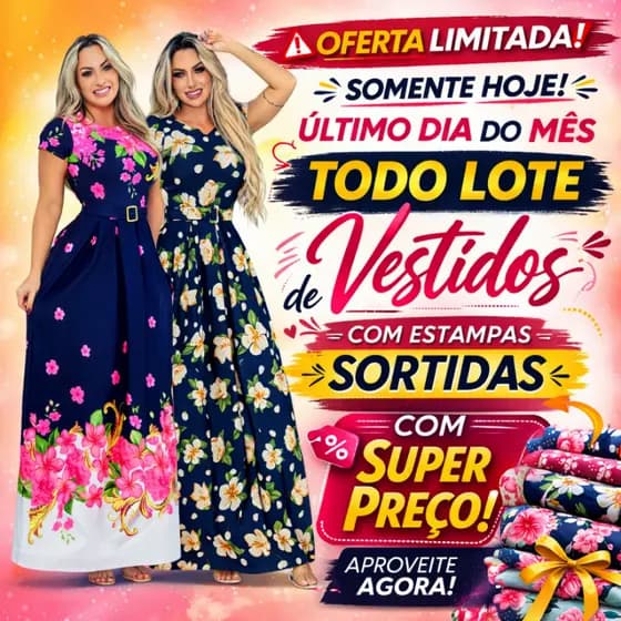 Kit 2 Vestidos Longo Moda Evangélica Casual Festas Com Cintinho