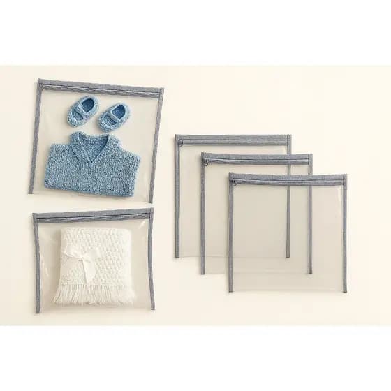 Kit 3 Saquinhos Organizadores PMG Com Zíper Multiuso Envelope Maternidade/Guarda Roupas/Mala De Viagem