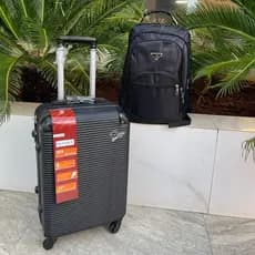 Kit Mala De Bordo 10 kg Rodinhas 360° Abs + Mochila  Executiva - Promoção Imperdível
