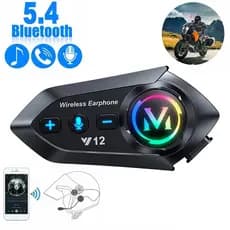 Y12 Capacete Da Motocicleta Fone De Ouvido Bluetooth 5.4 Sem Fio Hands-on Falando À Prova Dwaterproof Água Moto