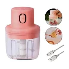 Mini Processador Triturador Sem Fio Elétrico 250ML Alimentos Legumes Alho carnes