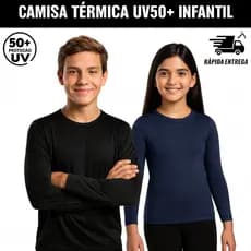 Camisa UV proteção solar infantil 2 a 14 anos masculina e feminina