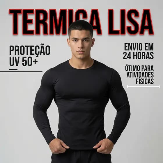 Camisa Térmica Uv 50+ Segunda Pele Camiseta Blusa Malha Fria Academia Esportes