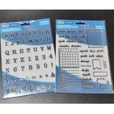 Cartela Carimbos Transparente Calendário /Alfabeto e Símbolos  - Tilibra