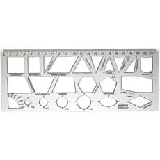 Kit 2 Réguas Geométricas Transparente 21,5cm - Maxcril