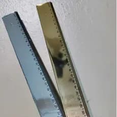 Régua Plástica 30 Centímetros Dourada/Prata/Cobre - Maxcril