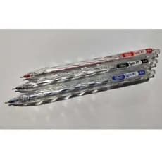 Kit 3 Canetas Esferográfica Retrátil 0.5mm Spin Preta / Azul / Vermelha - Tilibra