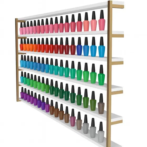 Nicho Organizador Expositor de Perfumes, Esmaltes Manicure 64x90 Várias Cores Modelo Industrial, Profissional