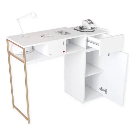 Mesa de Manicure SugNails Industrial com Sugador, Gaveta e Armário – Bivolt