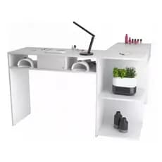 Mesa em L para Manicure com Sugador Embutido – Ideal para Salão