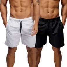 Kit 2 Shorts Tactel Bermuda Masculina Short Básico Mauricinho Premium