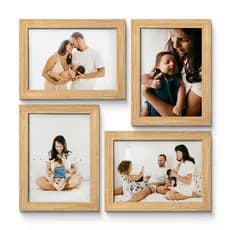 Porta Retrato 15x21 C/ Vidro Moldura Premium Decorativo Mosaico Composição de Fotos Família Viagem