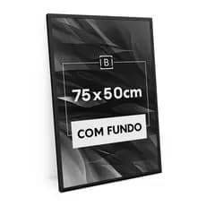 Moldura 75x50 Cm C/ Fundo Para Emoldurar Quadro Foto Retrato Mdf Quebra-cabeça Poster