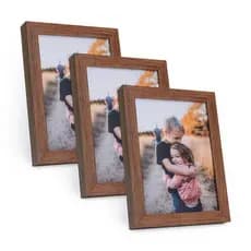 Kit 3 Portas Retrato 15x21 cm C/ Vidro Moderno Decorativo Horizontal e Vertical De Mesa Estante Foto