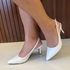 Sapato SHOW SHOW Feminino Scarpin Slingback Bico Fino Salto Fino Verniz / Napa Clássico Elegante Confortável Casual