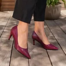 Scarpin feminino bico fino salto baixo fino sapato social
