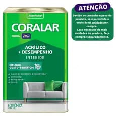 Tinta Pva Acrílica Interna Coralar Branco Fosco 18 litros - Coral