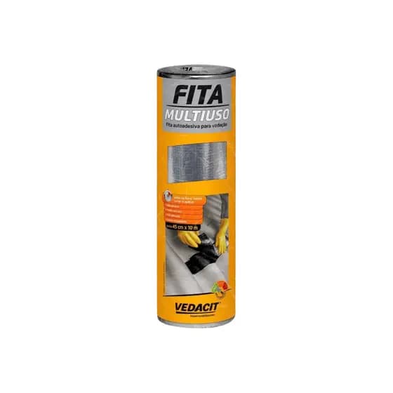 Fita Multiuso Adesiva De Alumínio 45cm X 10 M - Vedacit