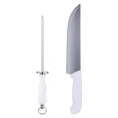Kit Faca e Chaira em Aço Inox - Kala