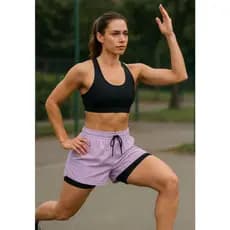 Short Feminino Dry Fit com Bolso Para Celular: Ideal para Caminhada, Academia, Ginástica e Corrida