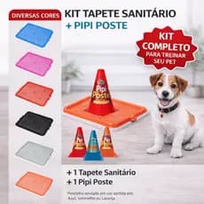 Tapete Sanitário Higiênico Canino + Pipi Poste Pet Para Cachorros Xixi Premium