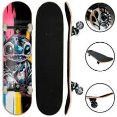 Skate Iniciante completo pronto para andar para crianças e adultos até 100kg
