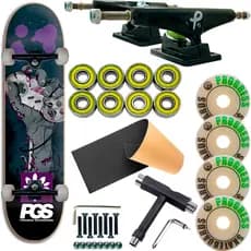 Skate Profissional PGS Completo Desmontado Com Chave Para Montagem