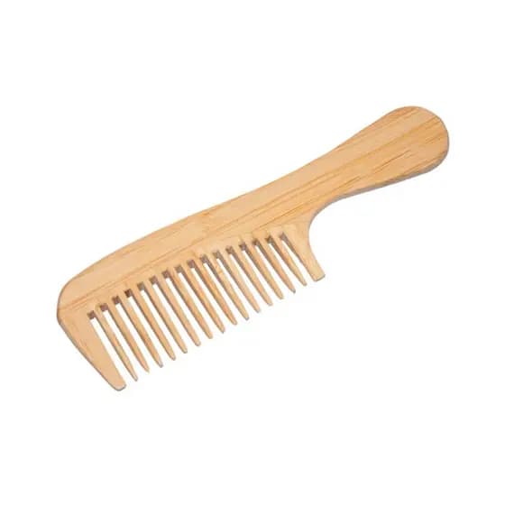 Pente de Madeira Bambu Antiestático - Cuidado Natural para Cabelos e Barbas