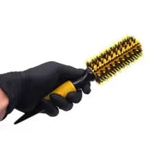Escova De Cabelo Profissional Cerâmica Cerdas De Javali De 5.5 Cm De Diâmetro Na Cor Amarela Tamanho 14