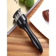 1 peça Amaciador Batedor de Carne Bife Com Furador Manual Aço Inox Cor Aleatorio