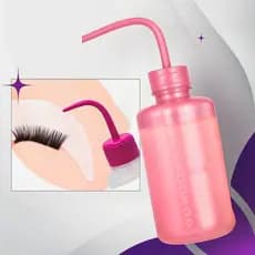 Frasco Dosador Pisseta 150ml Limpeza De Cílios Rosa