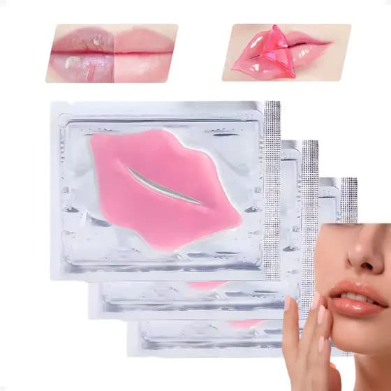 Kit 10/20/30/40 Máscaras Hidratante Labial Boca Com Colágeno Para os Lábios Brilho e Maciez