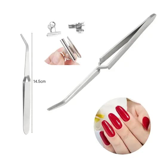Pinça Para Unhas Curvatura C Gel Porcelana Moldadas Gel