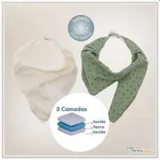 kit 2 babador bandana impermeável menino e menina, babador bebê
