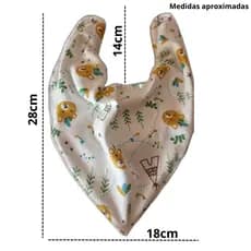 Babador Bandana  kit com 3 Impermeável Menino menina bebe neutro